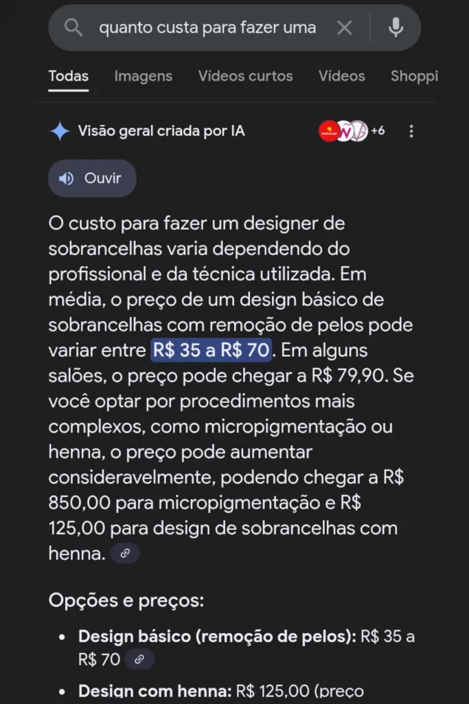 PESQUISA DESIGNER DE SOBRANCELHAS